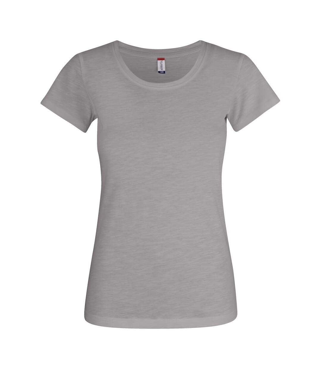 Womens/ladies Slub T-shirt Grey Clique-1
