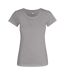 Womens/ladies Slub T-shirt Grey Clique-1