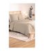 Parure de Lit 3 Pièces Percale 260x240cm Beige Lin-3