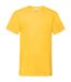 Mens value v neck t-shirt sunflower Fruit of the Loom