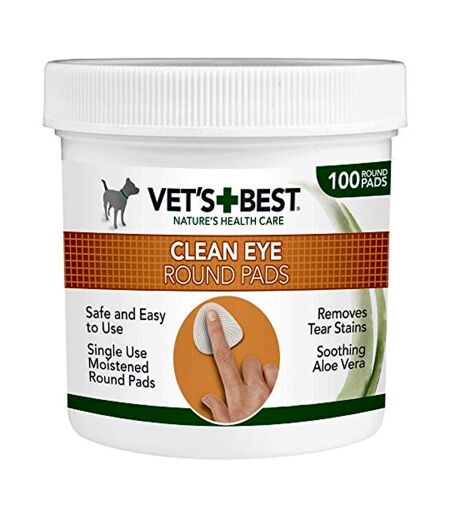 Vets Best - Compresse nettoyante pour les yeux des chiens (Blanc / Vert / Orange clair) (Taille unique) - UTTL4682