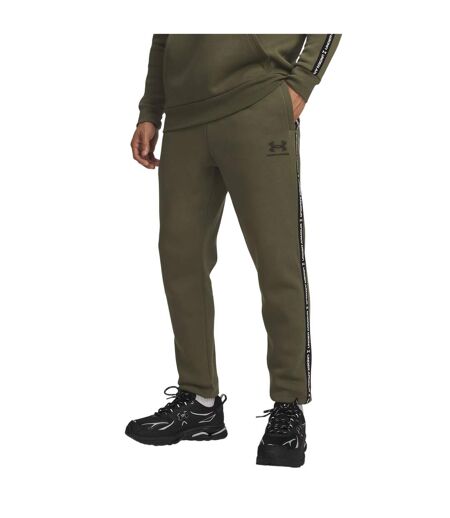 Mens Icon Fleece Tapered Joggers Green Black Under Armour
