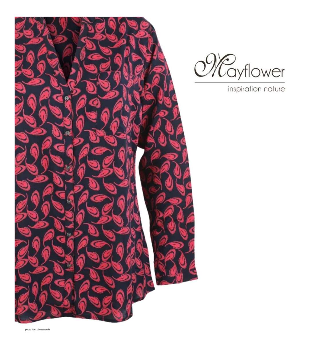 Chemisier en Viscose MAYFLOWER N3203 : Confort Fluide et Look Chic Assuré-4