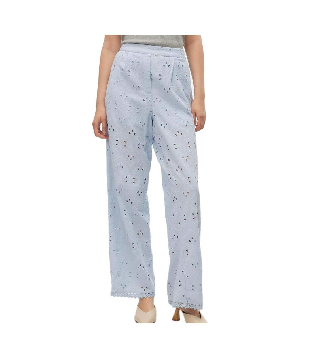 Pantalon fluide Bleu Femme Vero Moda Wide - L-1