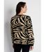 Pull doux jacquard zèbre col rond-2