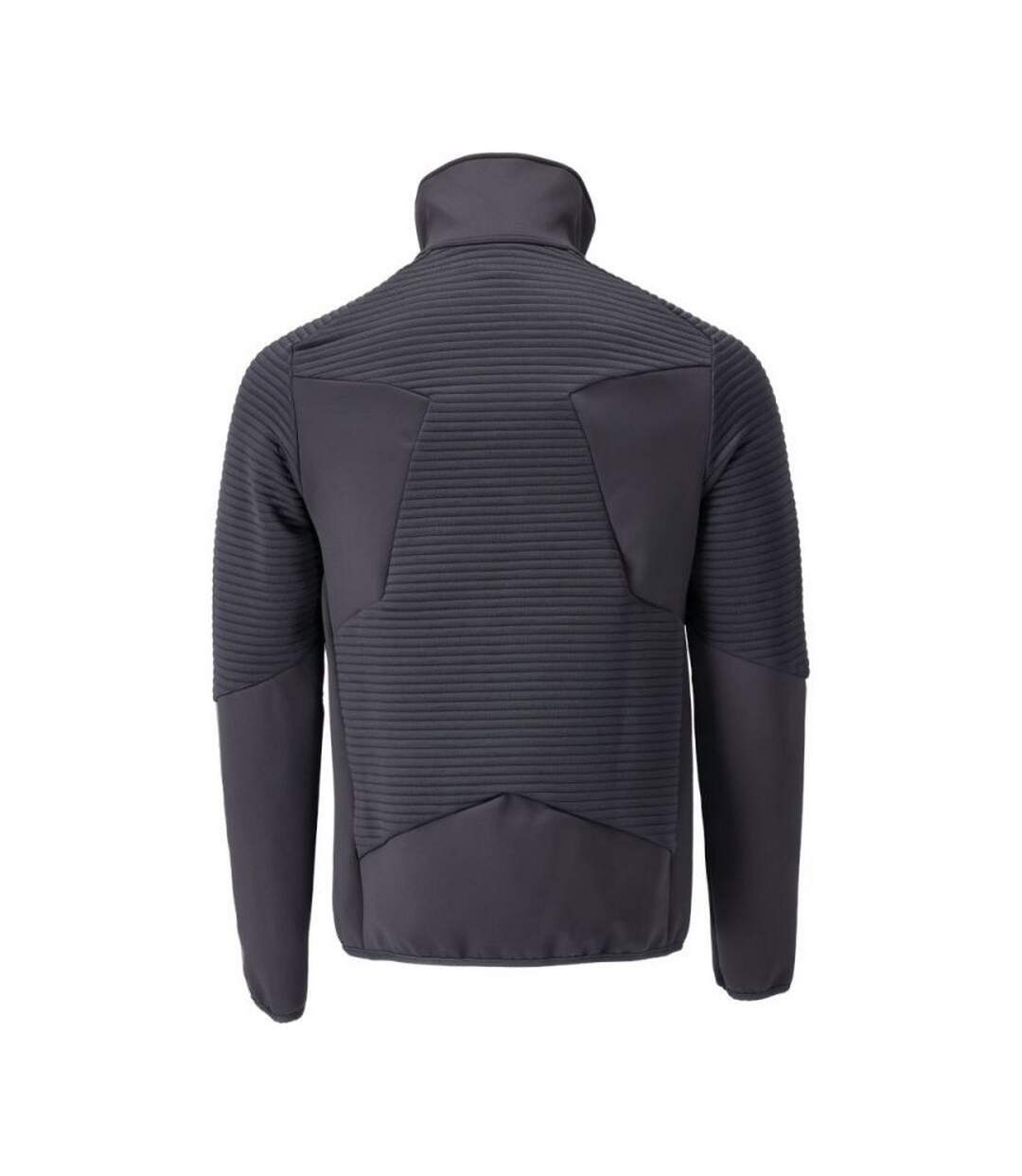 Mens Customised Striped Fleece Jacket Dark Navy Mascot-2
