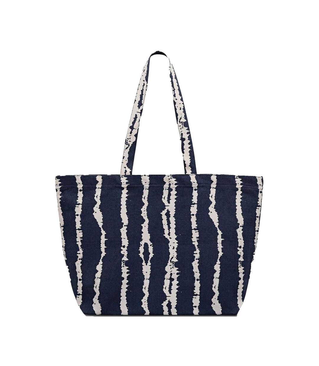 East West Tie Dye Stripes Tote Bag One Size Blue White Radley-2