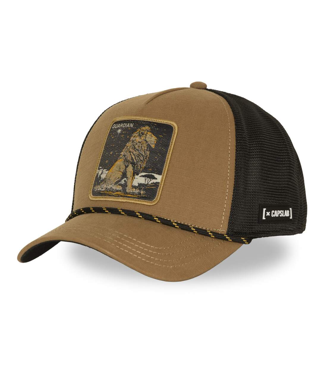 Casquette trucker premium avec filet et patch Lion Capslab | Atlas For Men