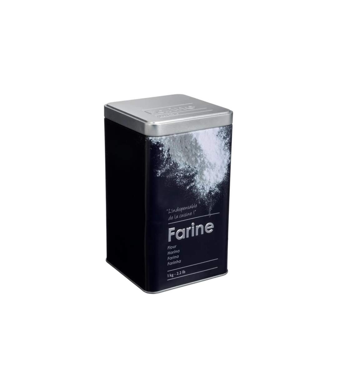 Boîte à Farine Relief II 18cm Noir-1