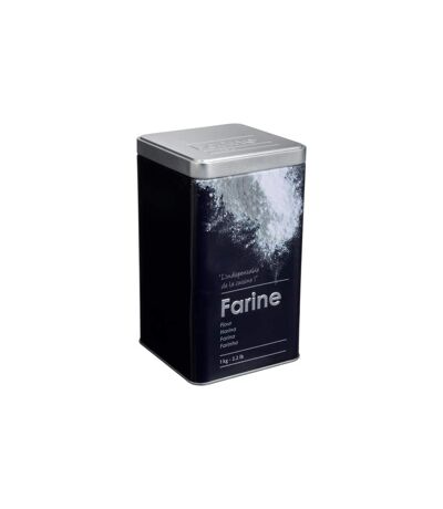 Boîte à Farine Relief II 18cm Noir