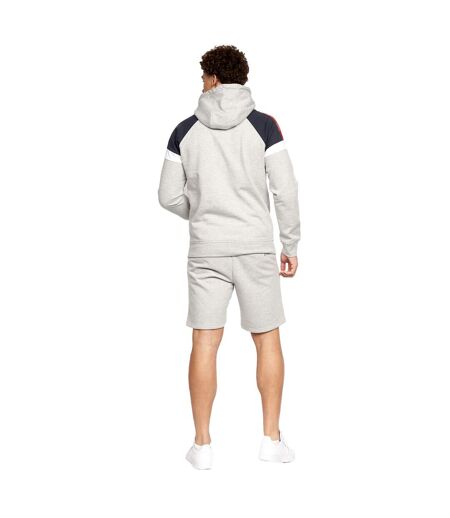 Ensemble sweat à capuche et short reginald homme gris chiné Crosshatch