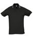 SOLS Mens Practice Tipped Pique Short Sleeve Polo Shirt (Black/White)