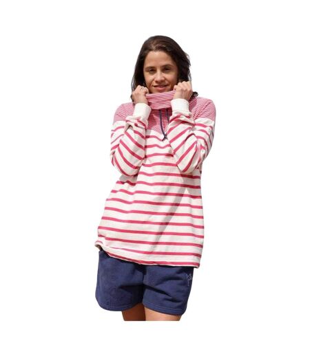 Sweat Motif/style Rayé Femme Cerise Lazy Jacks