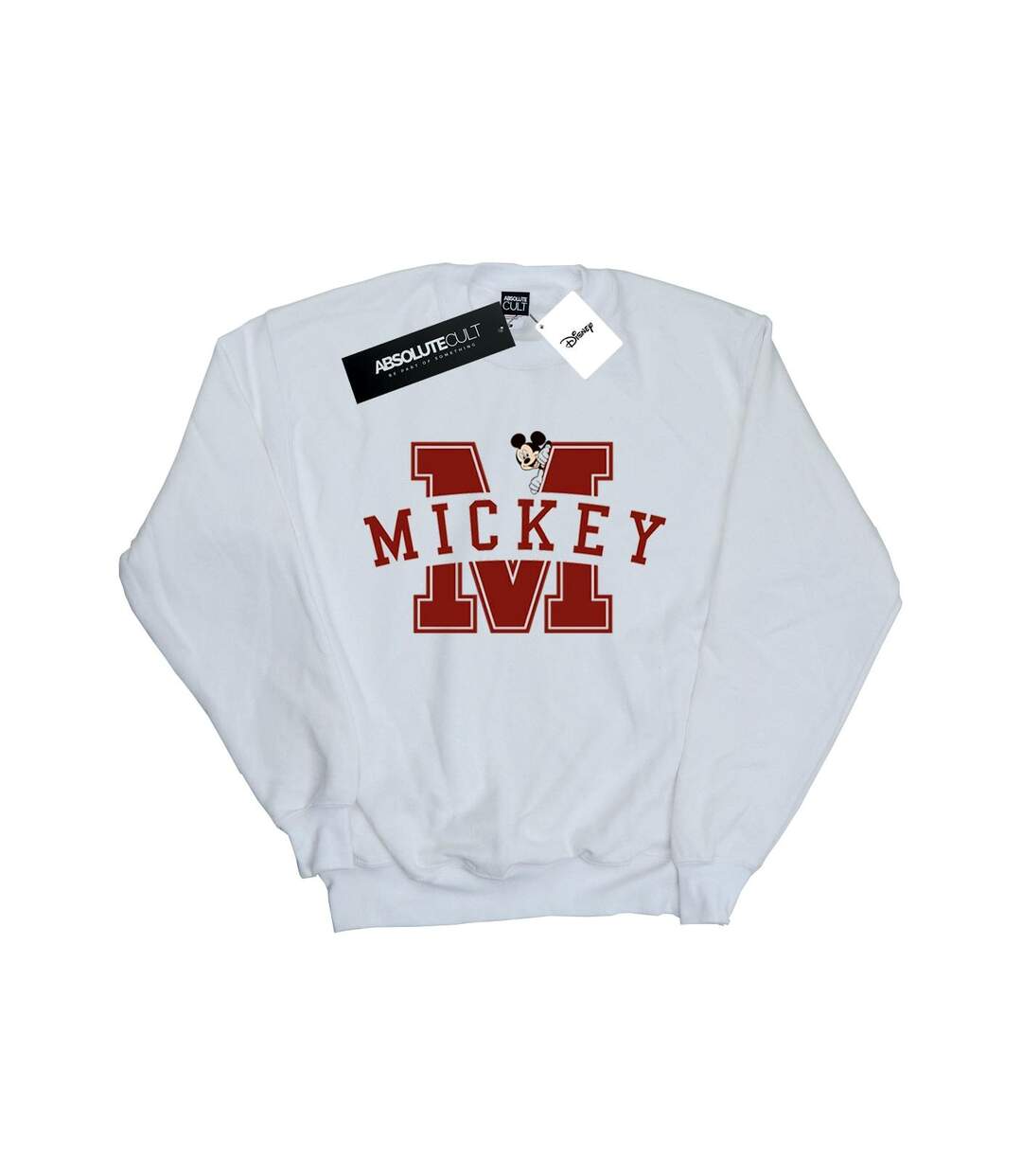 Disney Sweatshirt à pic Mickey Mouse Letter Womens/Ladies (Blanc) - UTBI28390-1