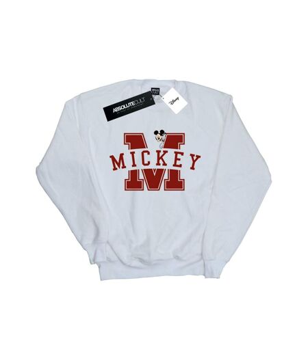 Disney Sweatshirt à pic Mickey Mouse Letter Womens/Ladies (Blanc) - UTBI28390