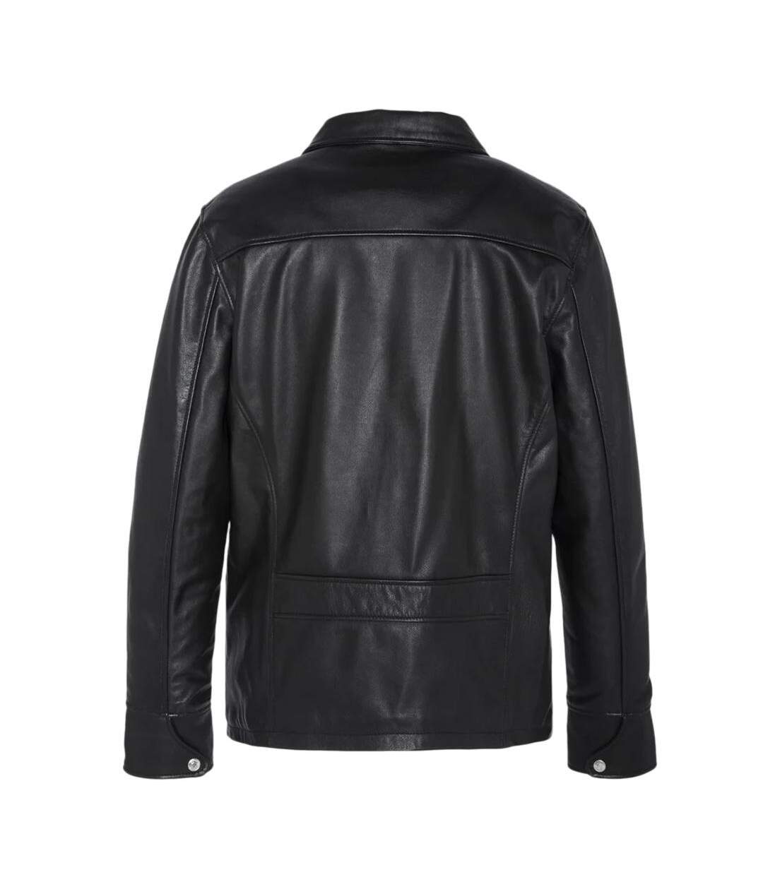 Veste en cuir noire homme schott lc9521d-2