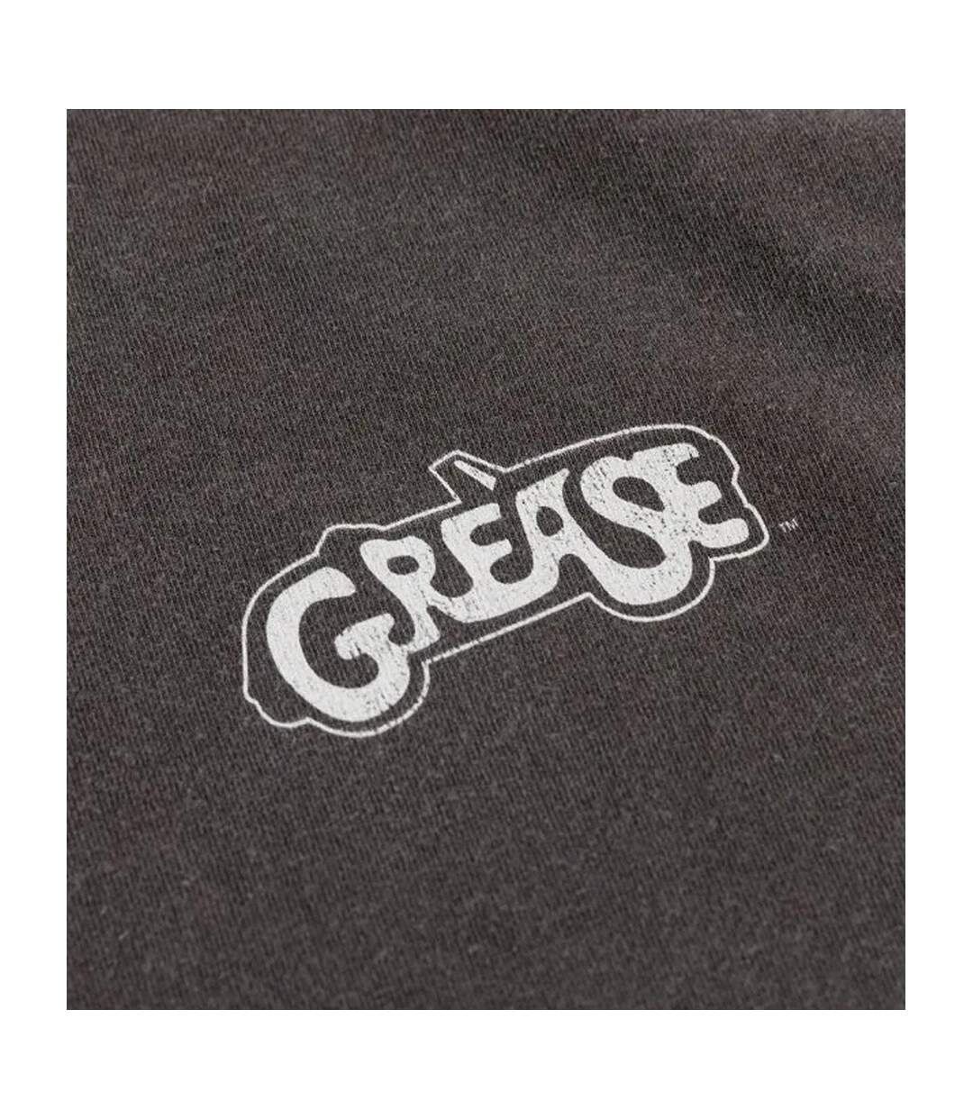 T-shirt Motif/style Imprimé Au Dos T-birds Adulte Charbon Grease-4