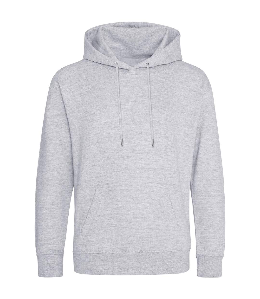 Mens Just Hoods Heather Organic Hoodie Heather Grey Awdis-1