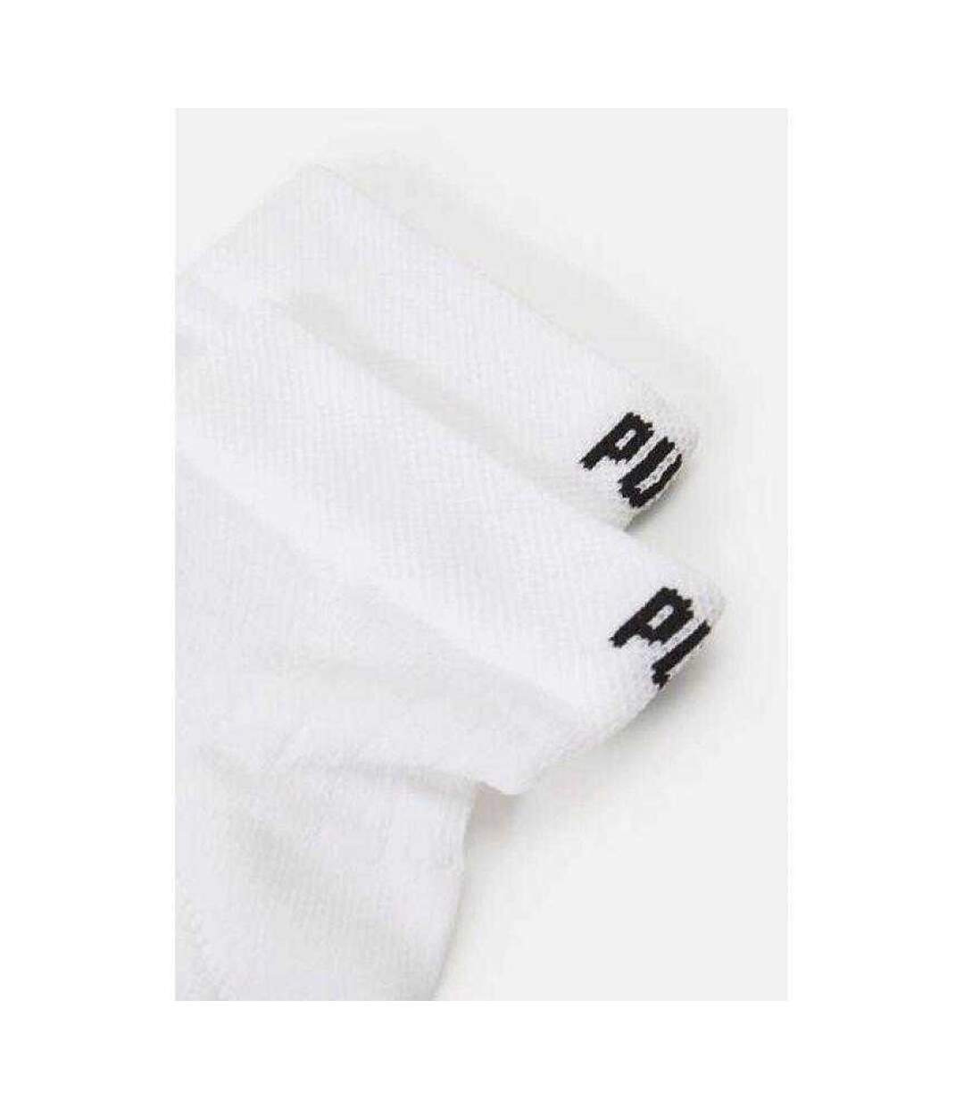 Lot De 6  Socquettes Sport Adulte Blanc Bleu Puma-2