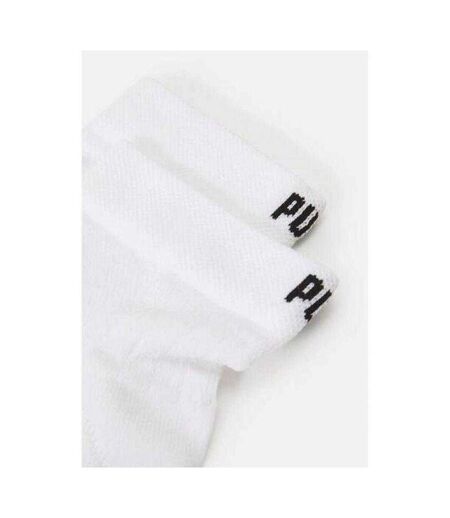 Lot De 6  Socquettes Sport Adulte Blanc Bleu Puma