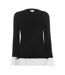 Pull Motif/style 2-en-1 Femme Noir Linea-2
