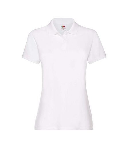 Unisex Adult Premium 170 Polo Shirt White Fruit Of The Loom