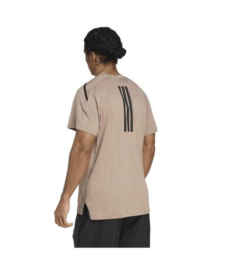 Mens Designed For Training T-shirt Brown Adidas