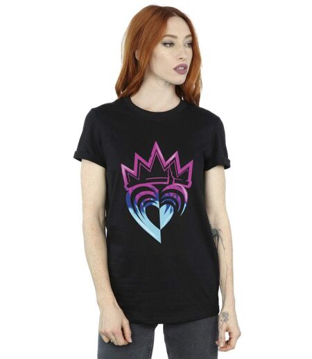 Disney - T-shirt DESCENDANTS PINK CROWN - Femme (Noir) - UTBI20125