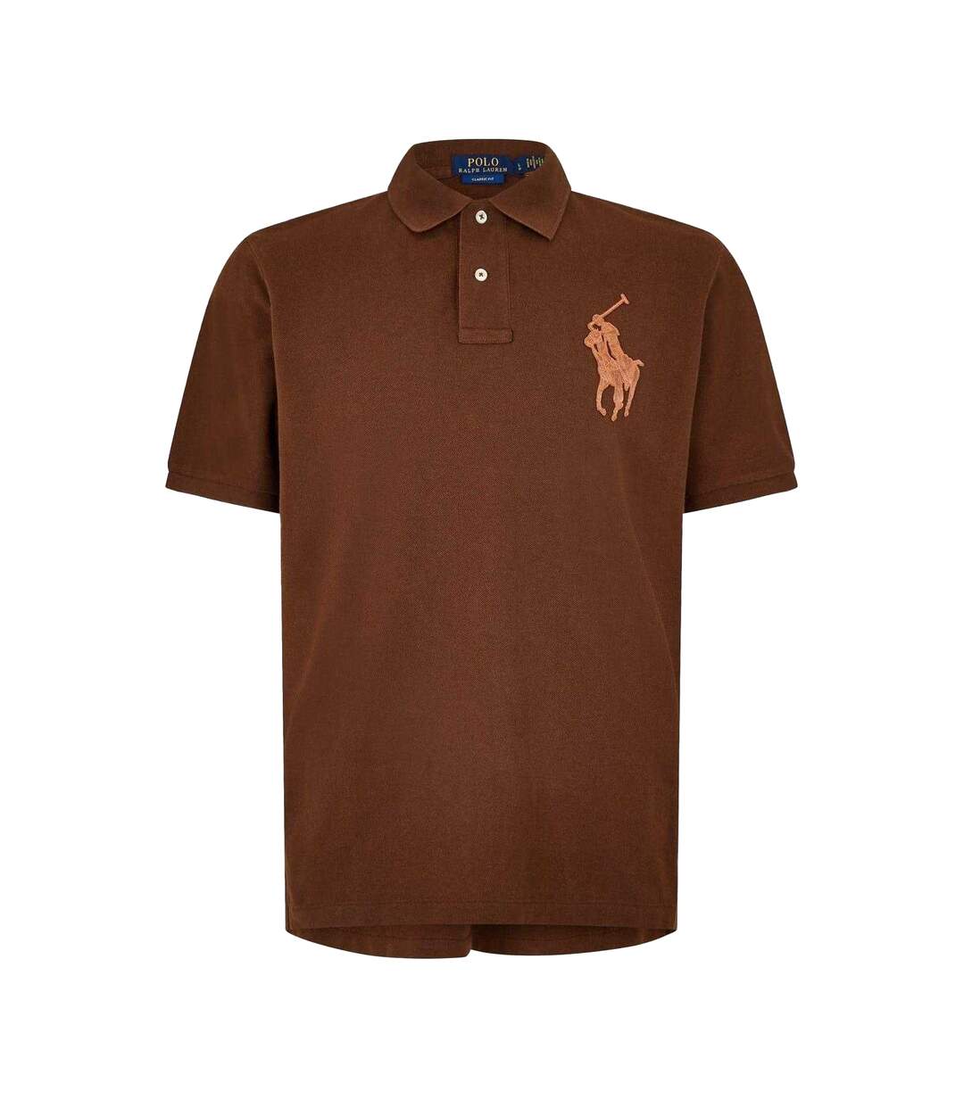Polo Motif/style Logo Brodé Homme Marron Chocolat Ralph Lauren-1