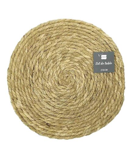 Set de Table Rond Paille de Jonc 38cm Naturel