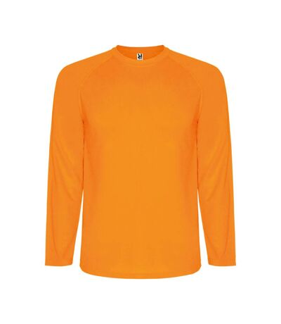 Mens montecarlo long-sleeve sports t-shirt orange fluo Roly