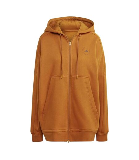 Veste À Capuche Manches Tombantes Femme Caramel Foncé Chiné Adidas