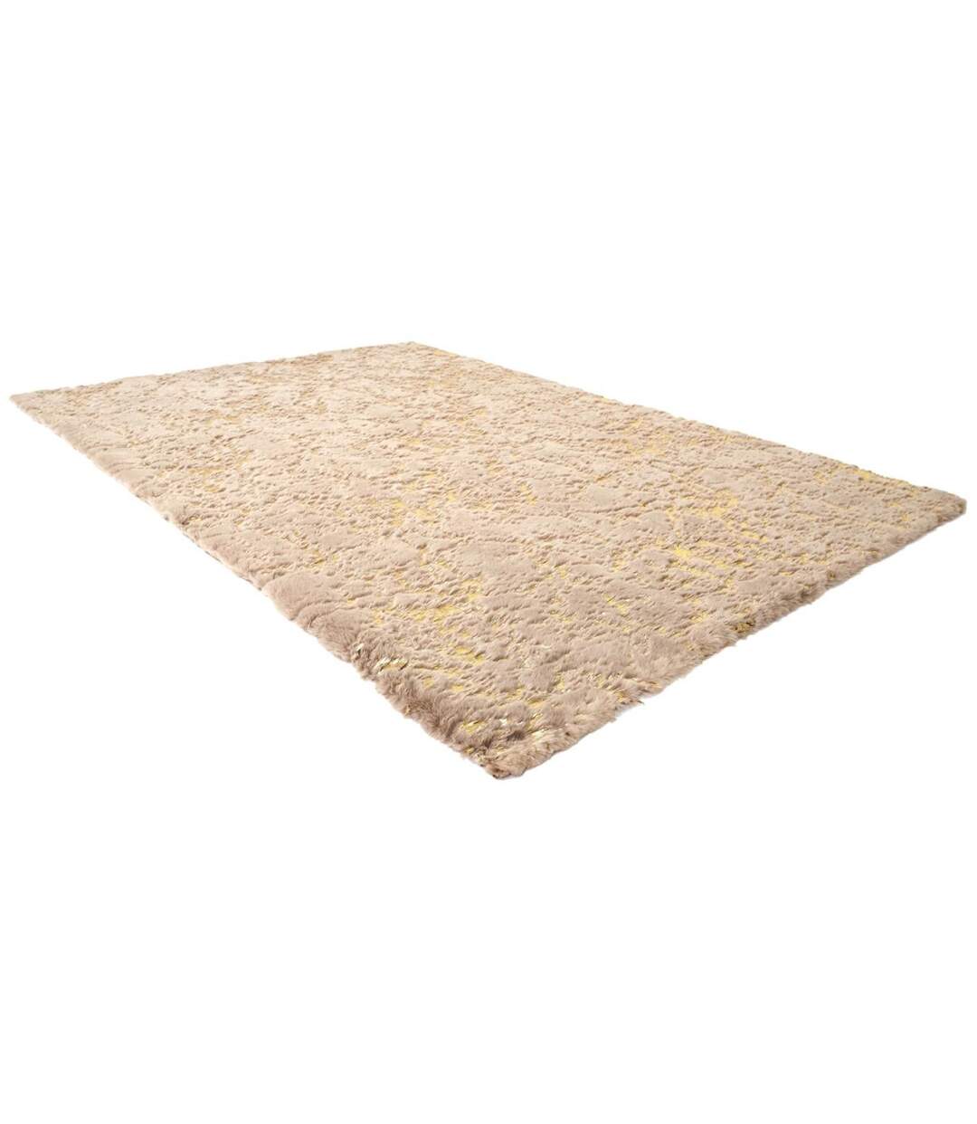 Tapis Imitation Fourrure Negrada 120x170cm Taupe-3