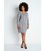 Robe pull courte maille fantaisie-1