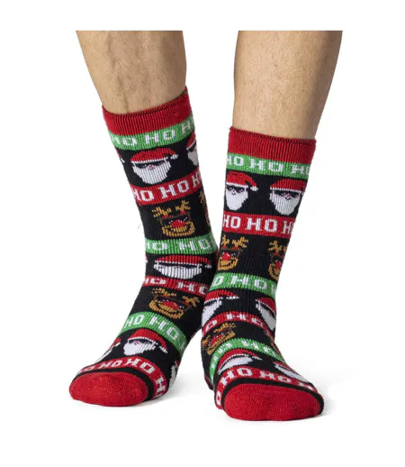 Heat Holders Lite - 1 Paire Chaussettes Noël Fantaisie Homme | Hiver Thermiques