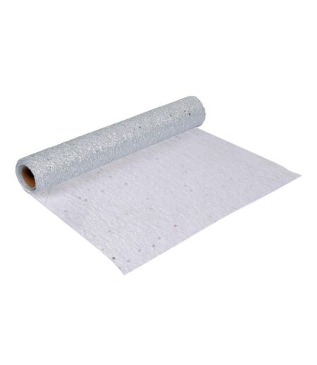 Chemin de Table Jetable Sequins 30cmx4m Argent