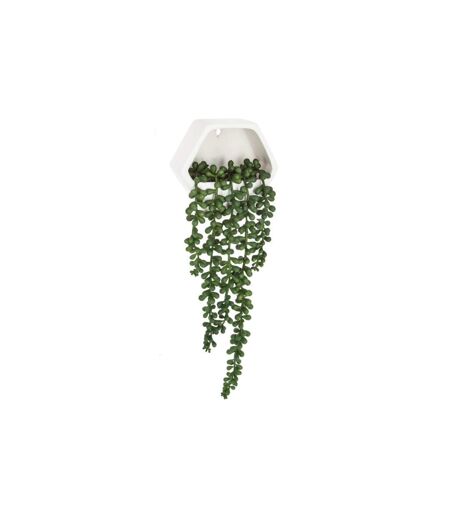 Plante Artificielle Murale Tombante 14cm Blanc