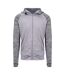 Veste À Capuche Motif/style Contrasté Homme Gris Gris Chiné Just Cool-1