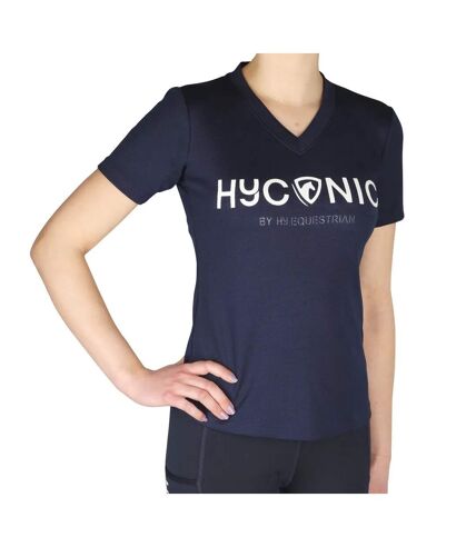 Womens/ladies short-sleeved t-shirt navy HYCONIC