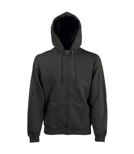 Sweatshirt À Capuche Et Fermeture Zippée Homme Gris Foncé Fruit Of The Loom