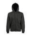 Sweatshirt À Capuche Et Fermeture Zippée Homme Gris Foncé Fruit Of The Loom-2