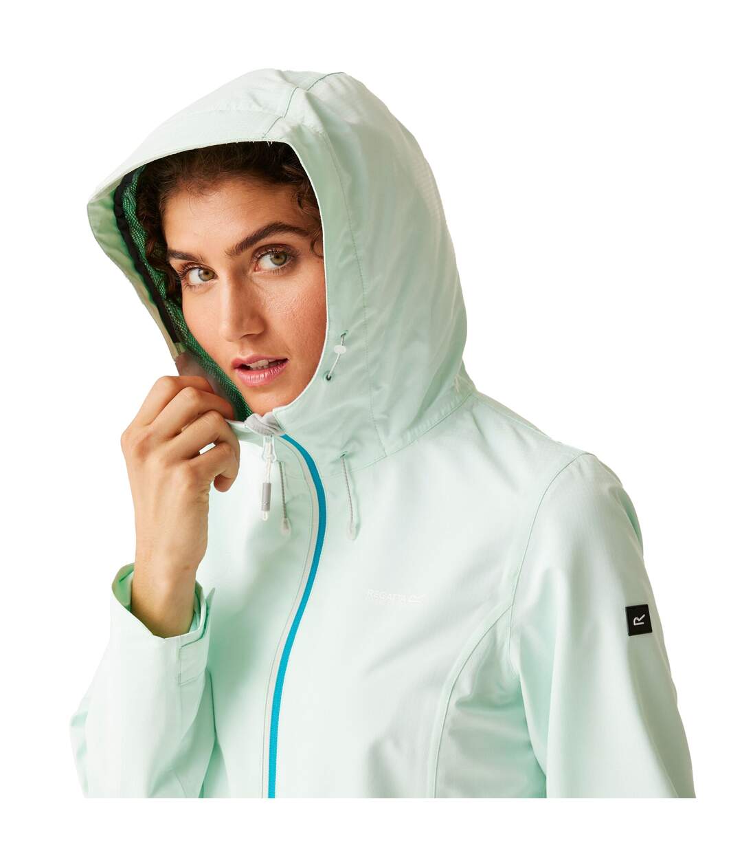 Veste Imperméable Hamara Femme Turquoise Délavé Regatta-4