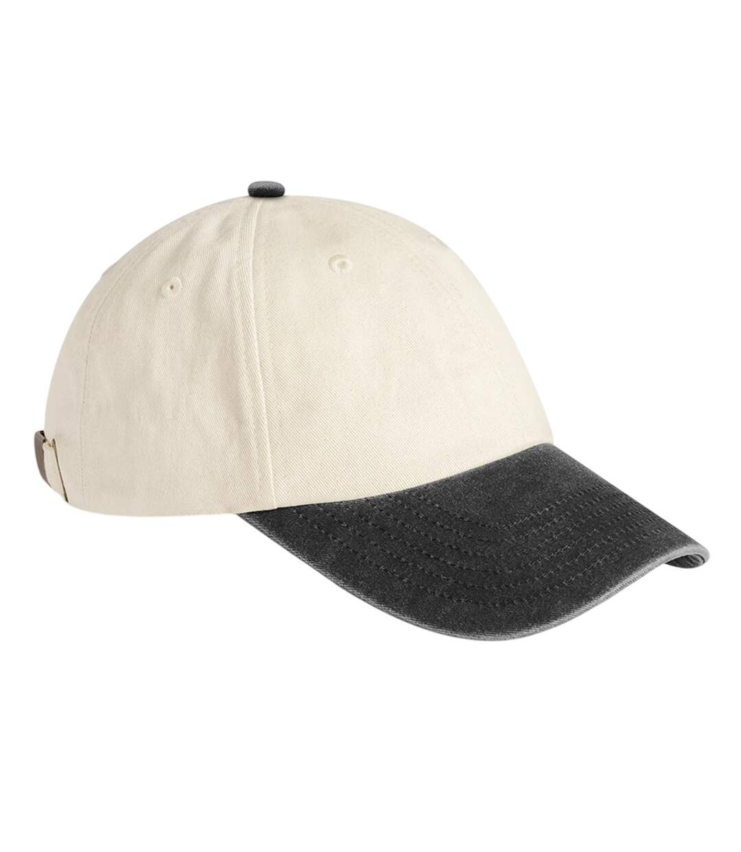 Casquette De Baseball Motif/style Contrasté Adulte Naturel Vieux Noir Beechfield-3