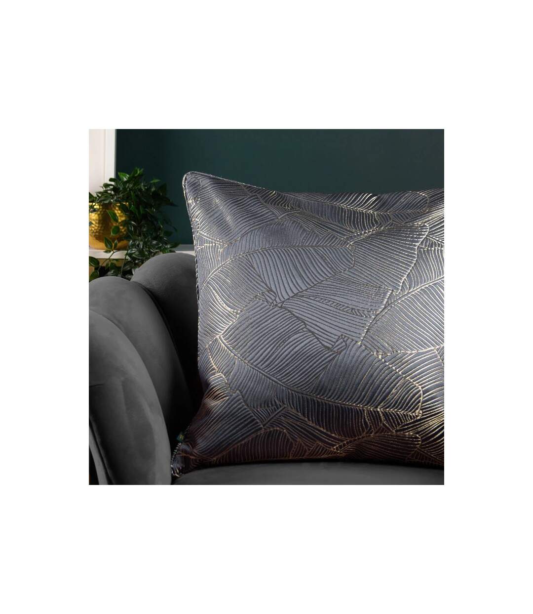 Seymour jacquard embroidered cushion cover 50cm x 50cm storm blue Generic-4