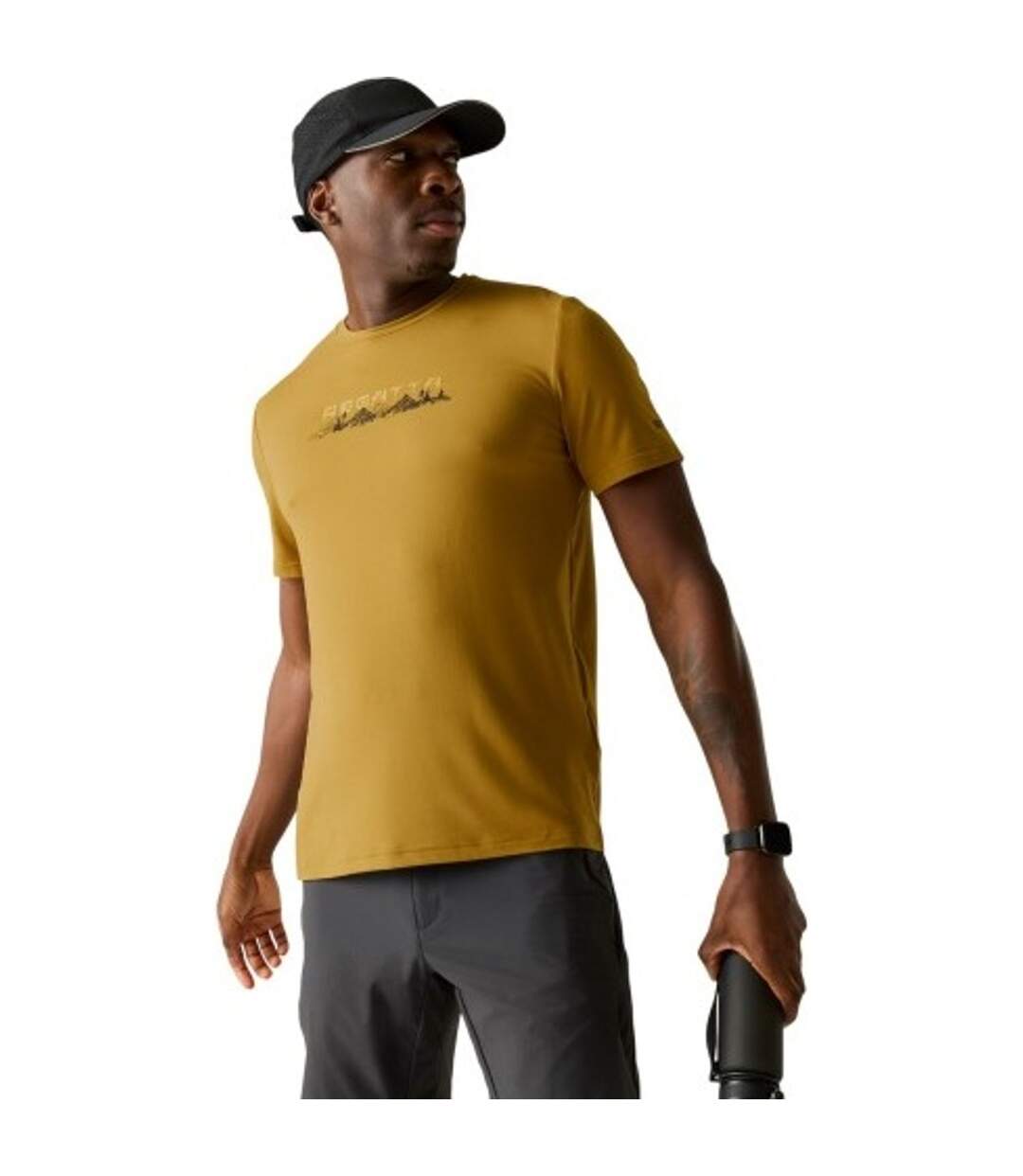 T-shirt Motif/style Coucher De Soleil Fingal Homme Jaune Vieil Or Regatta-1