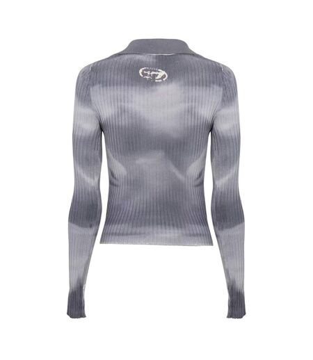 Womens/ladies Tie Dye Long-sleeved Sweater Top Grey Diesel