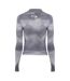 Womens/ladies Tie Dye Long-sleeved Sweater Top Grey Diesel-3