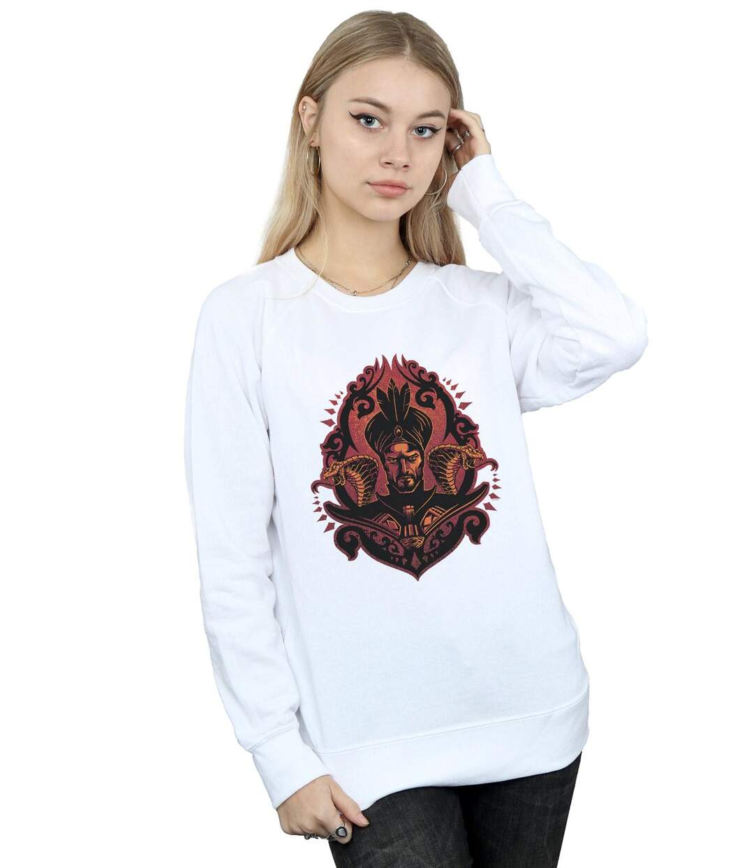 Disney - Sweat ALADDIN MOVIE JAFAR SNAKES - Femme (Blanc) - UTBI5528-2