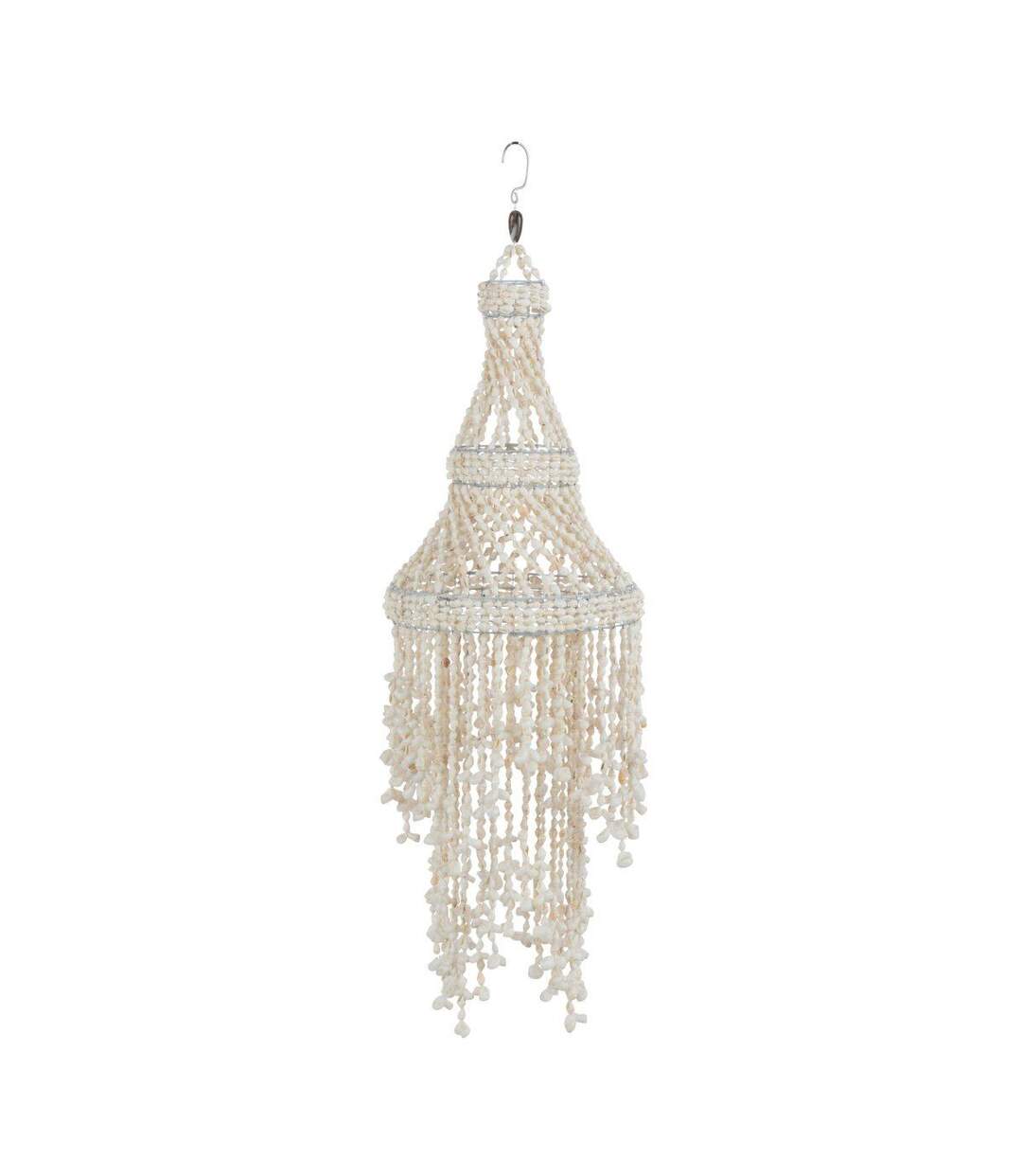 Suspension Déco Château Coquillage 70cm Blanc-1