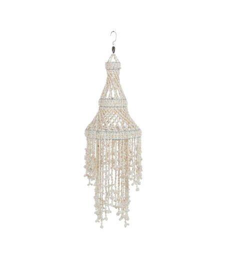 Suspension Déco Château Coquillage 70cm Blanc